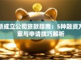 新成立公司贷款指南：5种融资方案与申请技巧解析