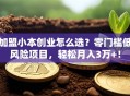 加盟小本创业怎么选？零门槛低风险项目，轻松月入3万+！