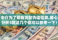 中介为了帮我贷款伪造信息,精心分析5款这几个你可以参考一下！