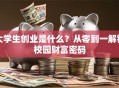 大学生创业是什么？从零到一解锁校园财富密码