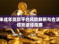 未成年贷款平台风险解析与合法借贷途径指南