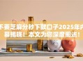 不要芝麻分秒下款口子2025年内幕揭晓！本文为您深度阐述！