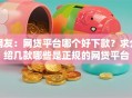 网友：网贷平台哪个好下款？求介绍几款哪些是正规的网贷平台