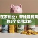 宝妈在家创业：带娃赚钱两不误的5个实用攻略