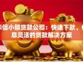 华信小额贷款公司：快速下款、低息灵活的贷款解决方案