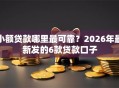 小额贷款哪里最可靠？2026年最新发的6款贷款口子