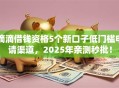 滴滴借钱资格5个新口子低门槛申请渠道，2025年亲测秒批！