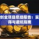 创新创业项目总结报告：实战心得与避坑指南