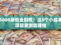 5000块创业别慌！这5个小成本项目亲测能赚钱