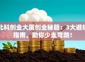 北科创业大厦创业秘籍：3大避坑指南，助你少走弯路！