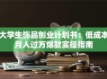 大学生饰品创业计划书：低成本月入过万爆款实操指南