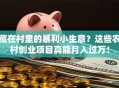 藏在村里的暴利小生意？这些农村创业项目真能月入过万！