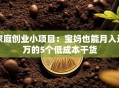 家庭创业小项目：宝妈也能月入过万的5个低成本干货