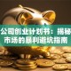 游戏公司创业计划书：揭秘蓝海市场的暴利避坑指南