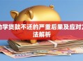 助学贷款不还的严重后果及应对方法解析