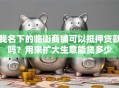 我名下的临街商铺可以抵押贷款吗？用来扩大生意能贷多少