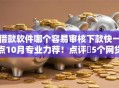 借款软件哪个容易审核下款快一点10月专业力荐！点评​5个网贷平台审核快容易下款