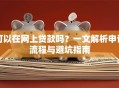 可以在网上贷款吗？一文解析申请流程与避坑指南