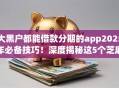大黑户都能借款分期的app2025年必备技巧!深度揭秘这5个芝麻信用分500贷款 大黑户都能借款分期的app2025年必备技巧!深度揭秘这5个芝麻信用分500贷款