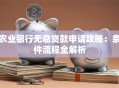 农业银行无息贷款申请攻略：条件流程全解析