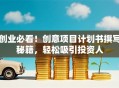 创业必看！创意项目计划书撰写秘籍，轻松吸引投资人