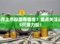6月上市股票有哪些？重点关注这5只潜力股！