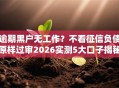 逾期黑户无工作？不看征信负债原样过审2026实测5大口子揭秘，秒批低门槛真下款！