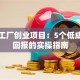 小型工厂创业项目：5个低成本高回报的实操指南