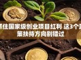 抓住国家级创业项目红利 这3个政策扶持方向别错过