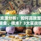 创业资源分析：如何高效整合人脉、资金、技术？3大实战技巧曝光