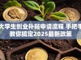 大学生创业补贴申请流程 手把手教你搞定2025最新政策