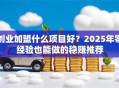 创业加盟什么项目好？2025年零经验也能做的稳赚推荐