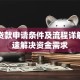 米仓贷款申请条件及流程详解：快速解决资金需求