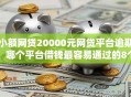 小额网贷20000元网贷平台逾期，哪个平台借钱最容易通过的8个平台介绍