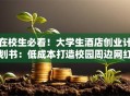 在校生必看！大学生酒店创业计划书：低成本打造校园周边网红酒店，附详细运营方案