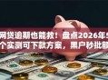网贷逾期也能救！盘点2026年5个实测可下款方案，黑户秒批额度稳！