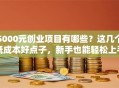 5000元创业项目有哪些？这几个低成本好点子，新手也能轻松上手