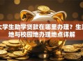 大学生助学贷款在哪里办理？生源地与校园地办理地点详解