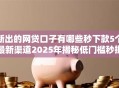 新出的网贷口子有哪些秒下款5个最新渠道2025年揭秘低门槛秒批！