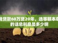 我贷款60万贷20年，选等额本息的话总利息是多少啊