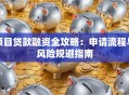 项目贷款融资全攻略：申请流程与风险规避指南