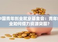 中国青年创业就业基金会：青年创业如何借力资源突围？