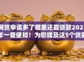网贷申请多了哪里还能贷款2025年一查便知！为您提及这5个贷款口子大搜索