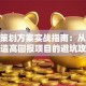 创业策划方案实战指南：从0到1打造高回报项目的避坑攻略
