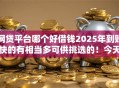 网贷平台哪个好借钱2025年到账快的有相当多可供挑选的！今天全面融合这五个借钱平台！