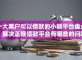 十大黑户可以借款的小额平台盘点，解决正规借款平台有哪些的问题