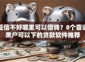 征信不好哪里可以借钱？8个靠谱黑户可以下的贷款软件推荐
