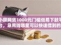 小额网贷1000元门槛低易下款平台，急用钱哪里可以快速借到的7个平台介绍