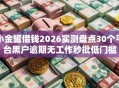 小金罐借钱2026实测盘点30个平台黑户逾期无工作秒批低门槛