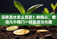 没有流水怎么贷款？别担心，教你几个窍门一样能成功办理